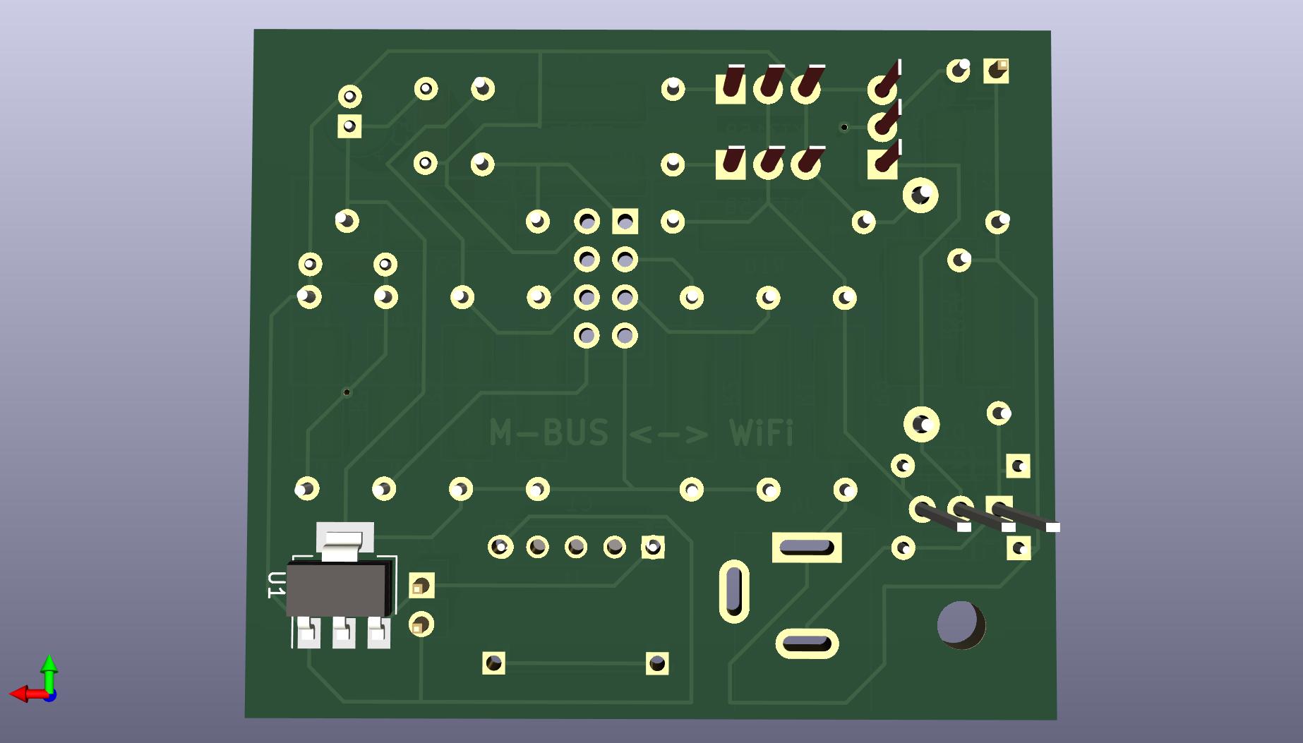 ESP-01 M-Bus interface 3D back