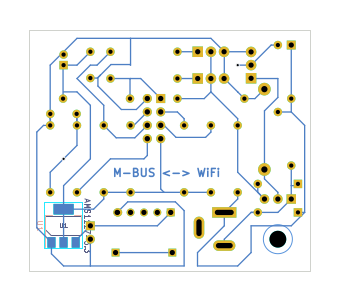 ESP-01 M-Bus interface PCB back 1:1